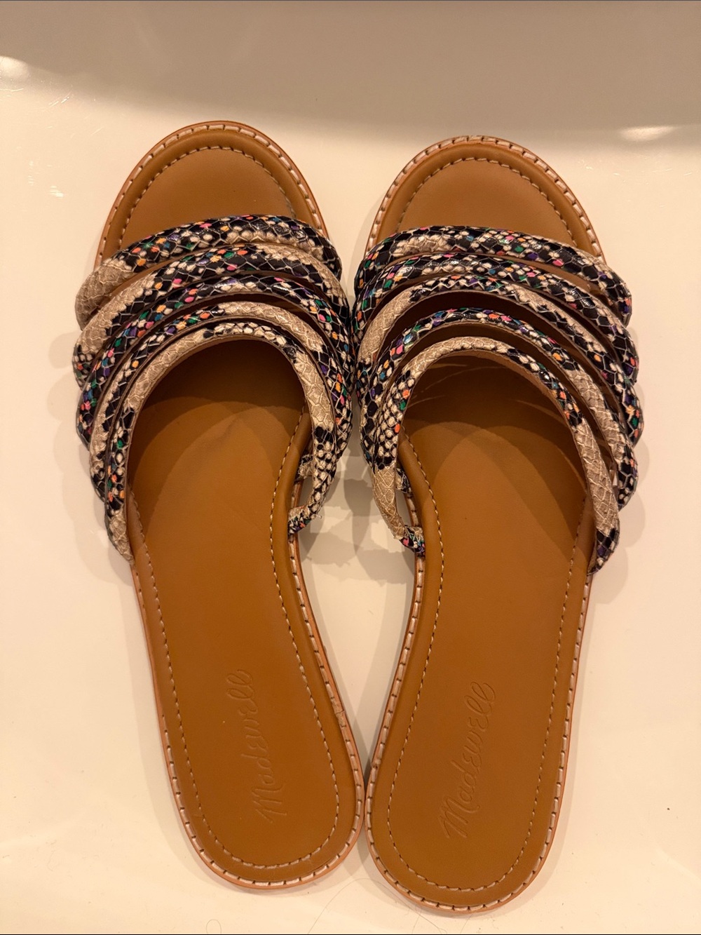 Madewell Multicolor Braided Slide Sandals